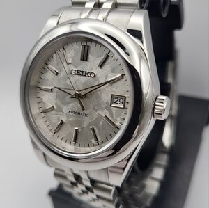 New Seiko Mod 36mm Automatic Watch Silver Shonbun Style Textured Dial